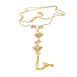 Diamond Triangle Gold Vermeil Fashion Hand Bracelet
