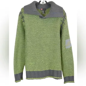 DIESEL CHUNKY KNIT SWEATER GREEN GRAY SIZE MEDIUM