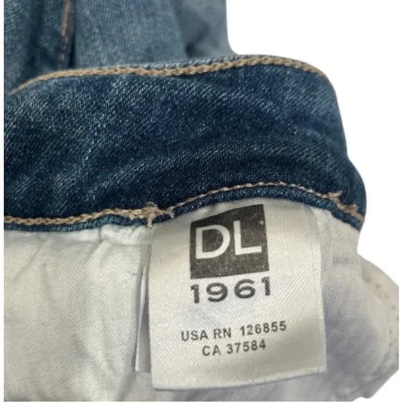 DL1961 Mara Instasculpt Straight Ankle Jeans | Size 25 | Upstate | Fringe Hem