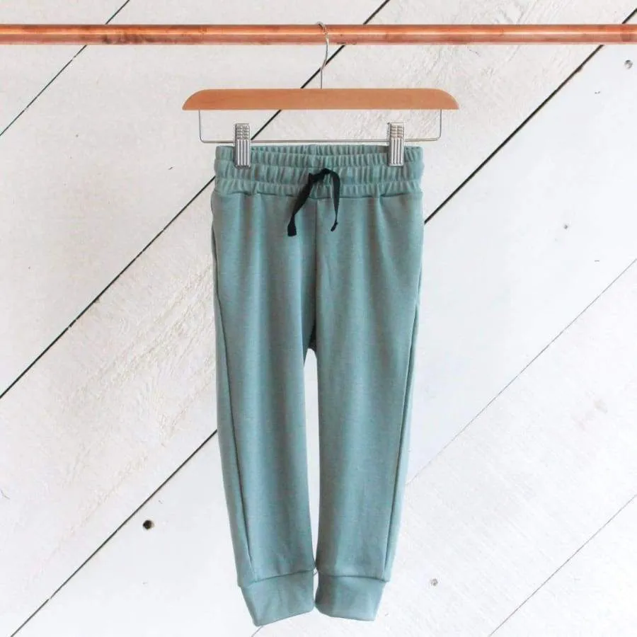 DRAWSTRING JOGGERS - EUCALYPTUS