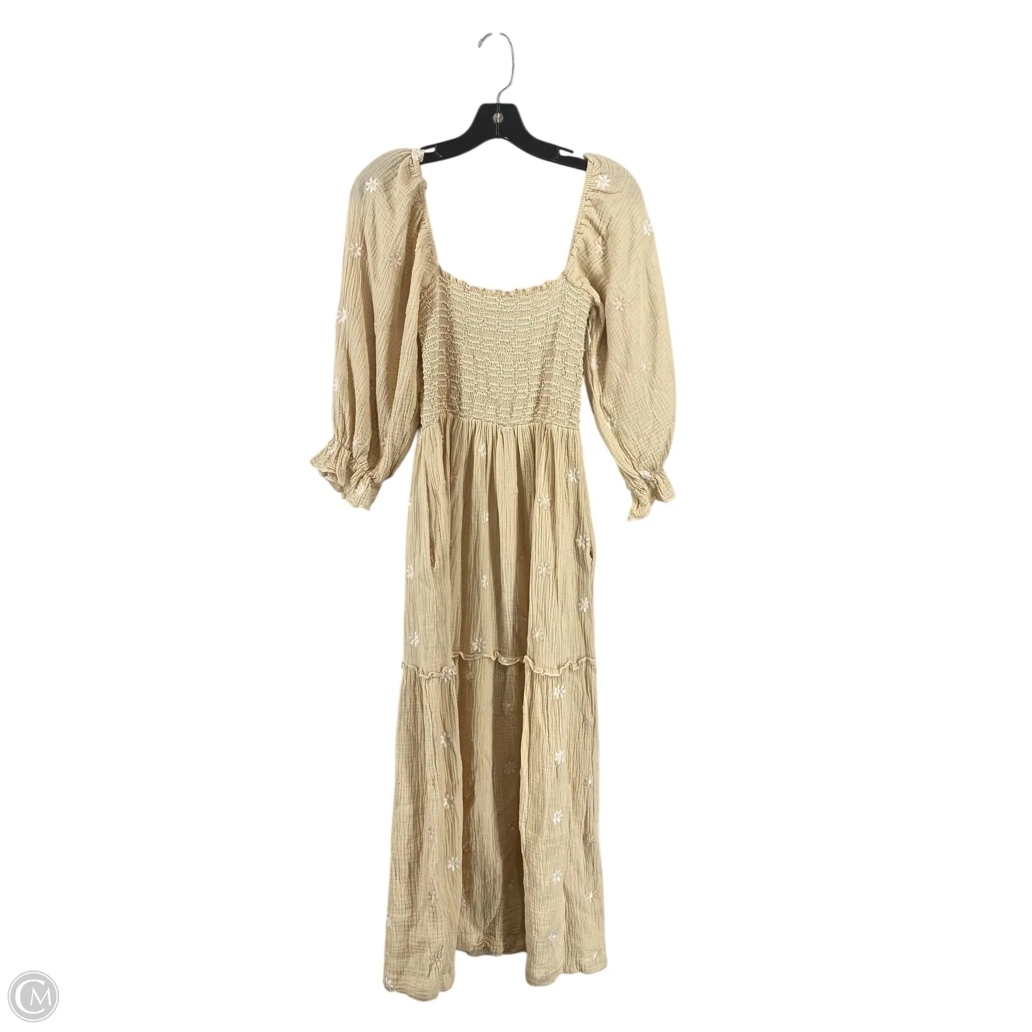 Dress Casual Maxi By Clothes Mentor In Cream, Size: L