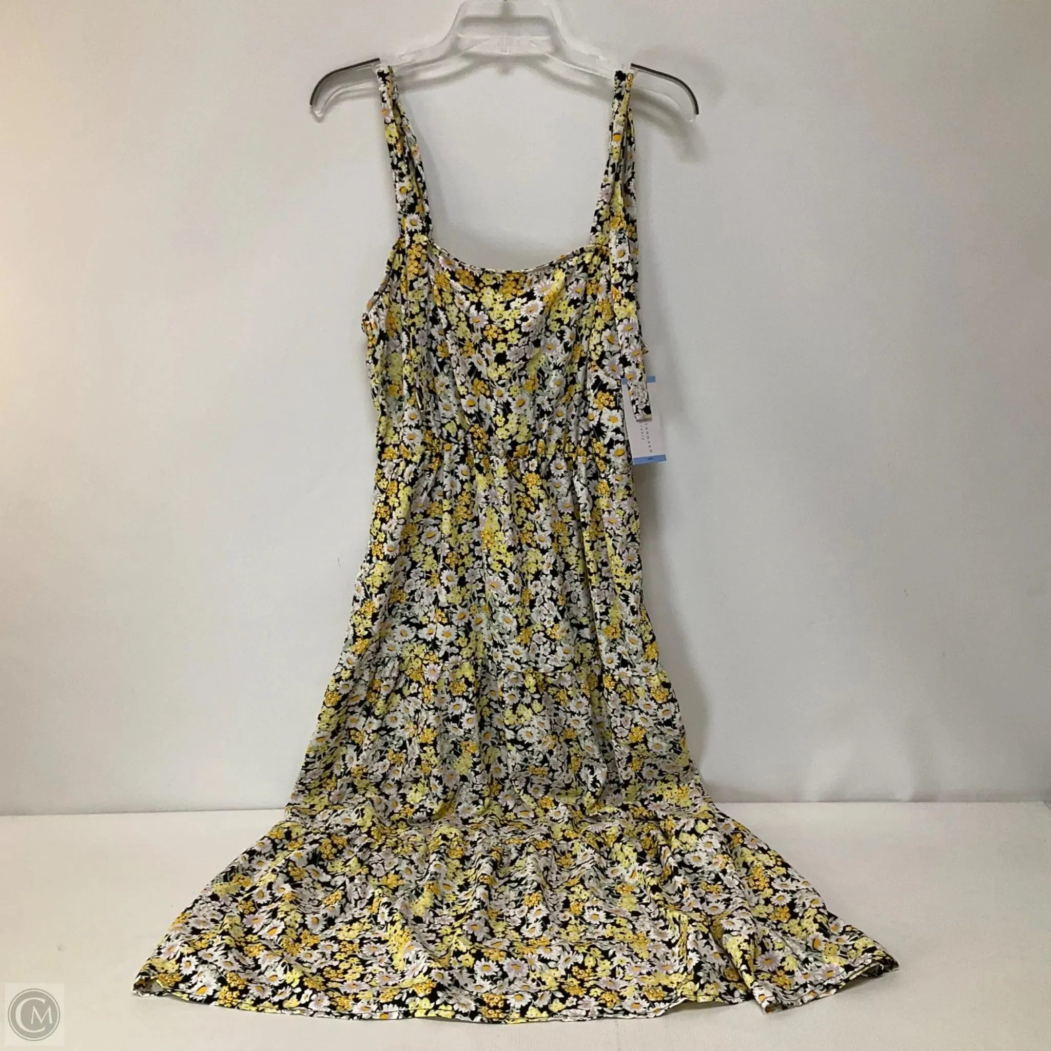 Dress Casual Maxi By Social Standard By Sanctuary In Black & Yellow, Size: L