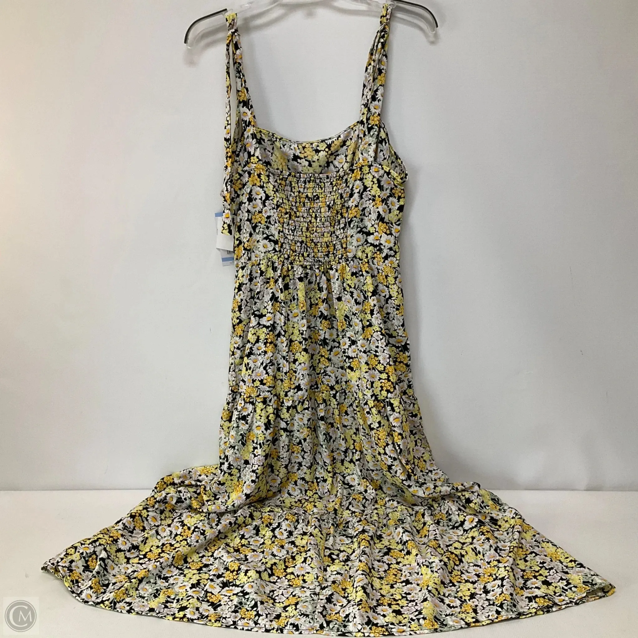 Dress Casual Maxi By Social Standard By Sanctuary In Black & Yellow, Size: L