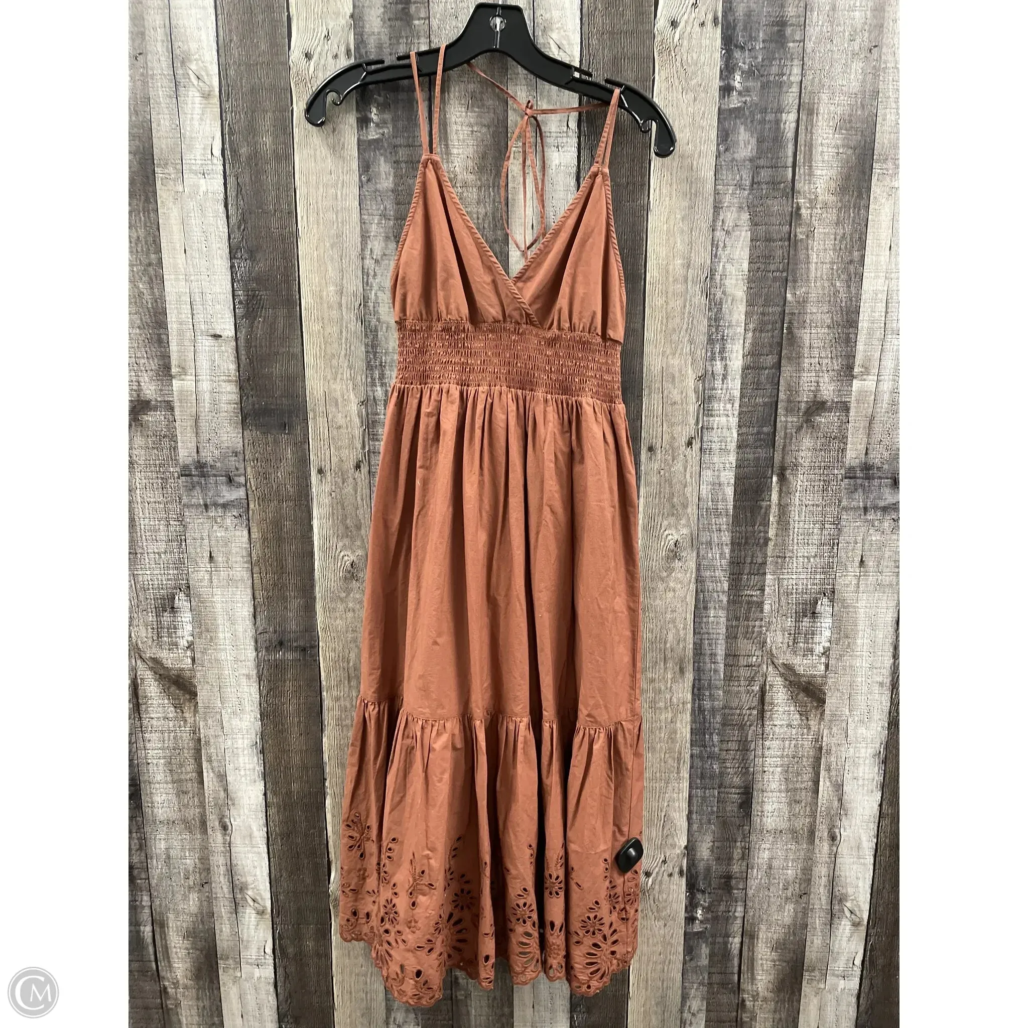 Dress Casual Midi By Treasure And Bond In Brown, Size: Xs