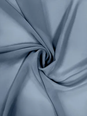 Dusty Blue Chiffon Fabric By The 1/2 Yard