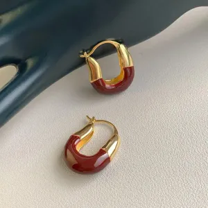 Elegant Vintage Temperament U Shape Drop Earrings