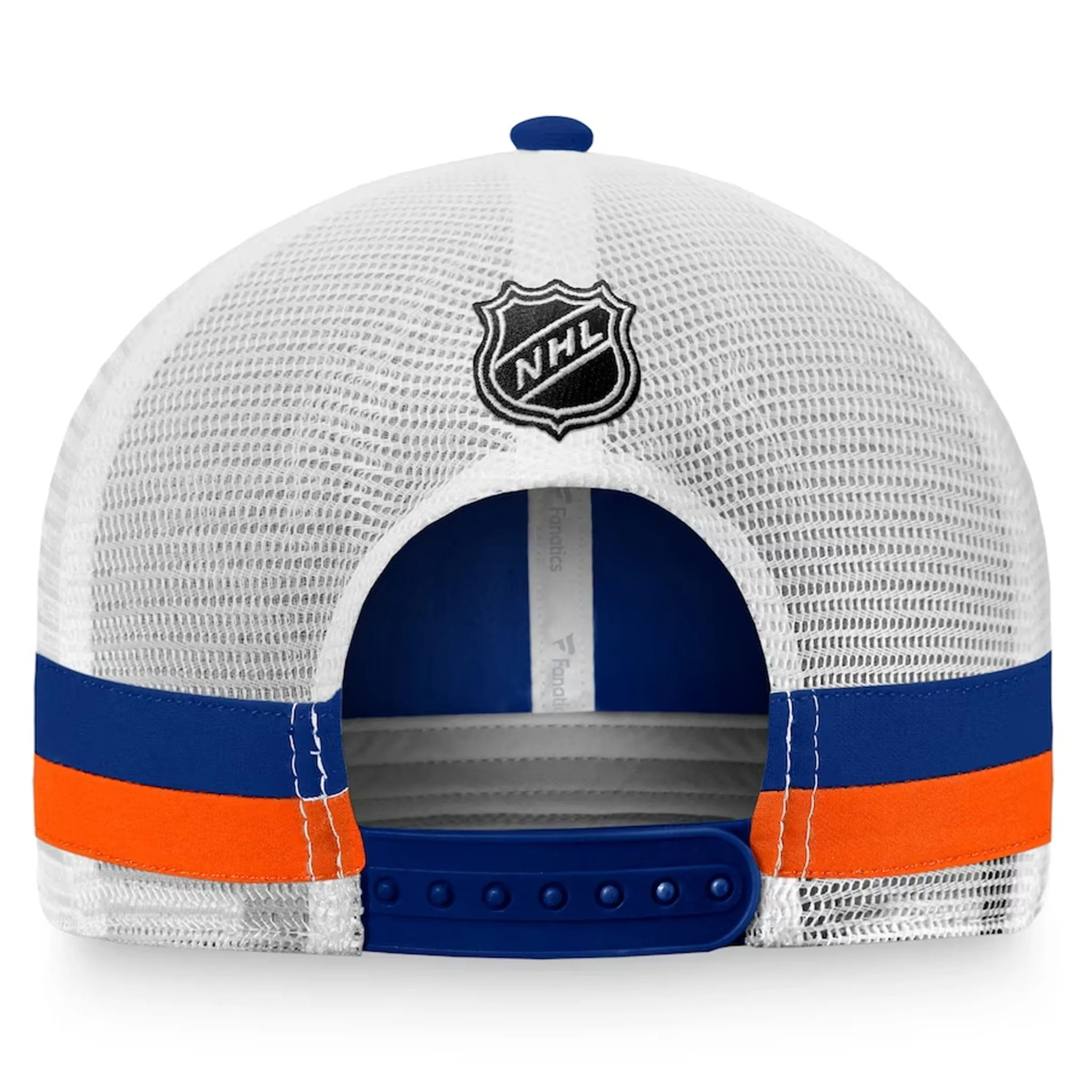 Fanatics Fundamental Structured Trucker w/Stripes Hat - Edmonton Oilers