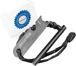 Fire Starter Survival Tool, Ferro Rod Fire Starter Kit & Backpacking Multitool, Fire Steel, Fire Rod