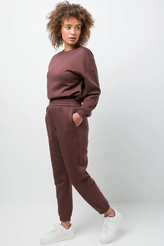 Fleece Joggers Brown