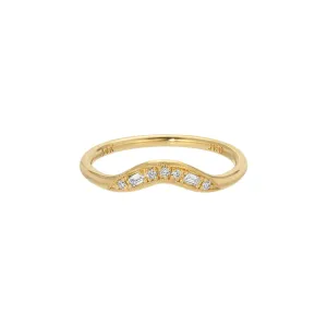 gaudi arch ring band - natural diamond
