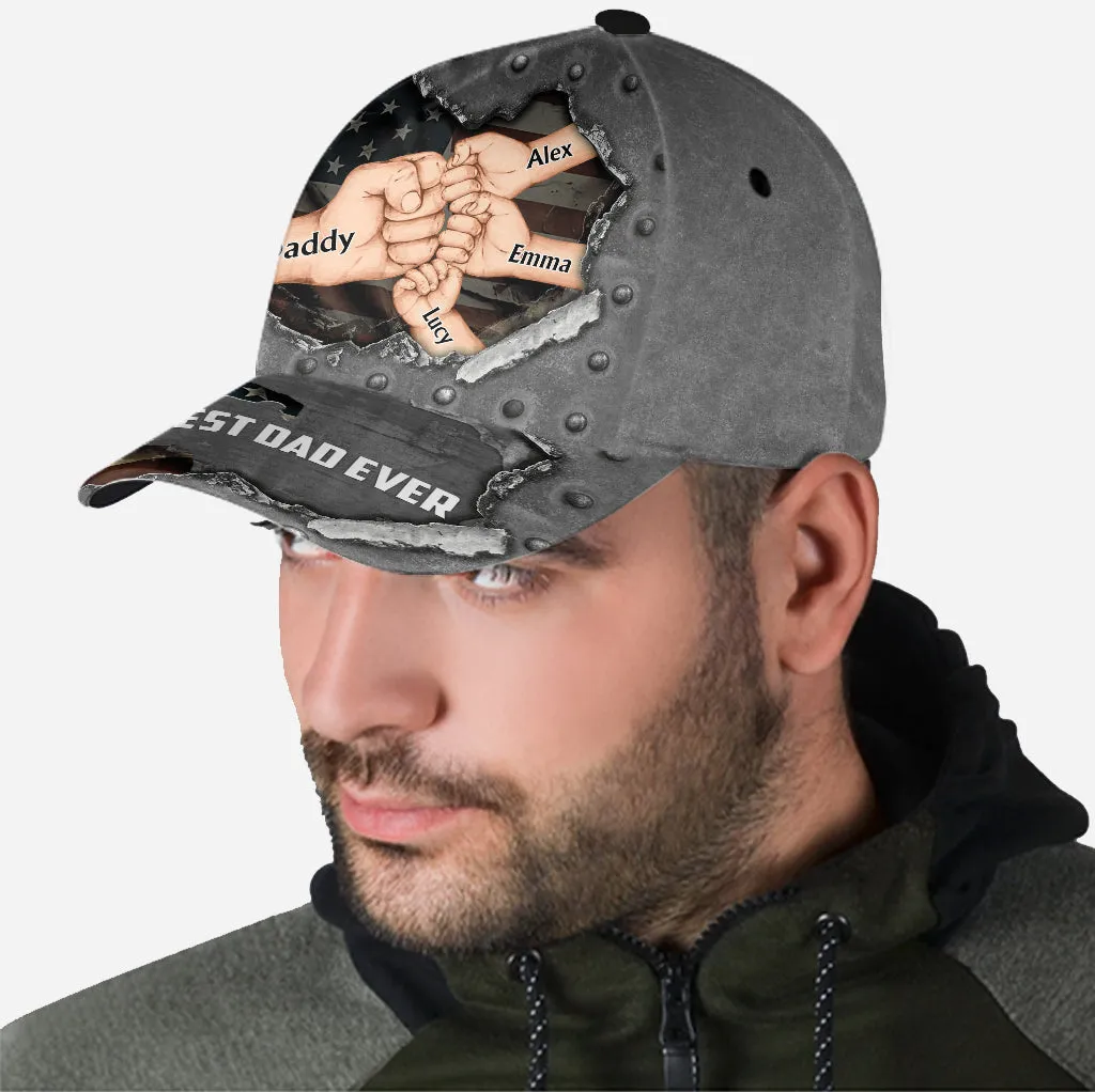 Gift For Dad Best Dad Ever Fist Bump - Personalized Father Classic Cap