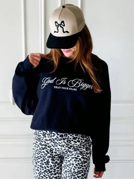 God Is Bigger Sweatshirt In Black
