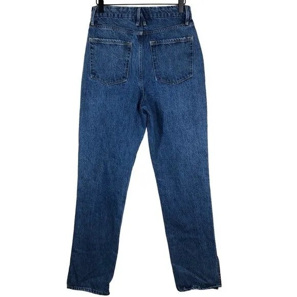 Good American Good Boy Slit Hem Jeans Size 4 28