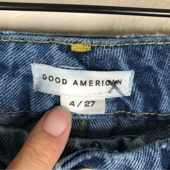 Good American Good Boy Slit Hem Jeans Size 4 28