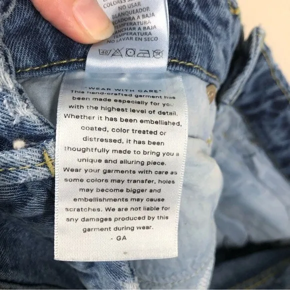 Good American Good Boy Slit Hem Jeans Size 4 28