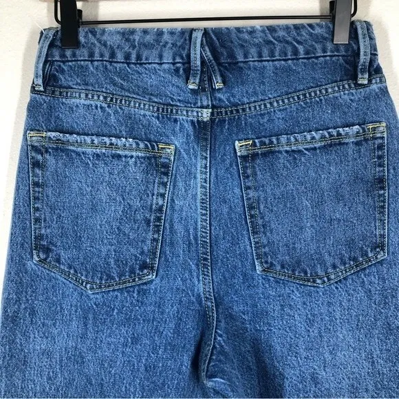 Good American Good Boy Slit Hem Jeans Size 4 28