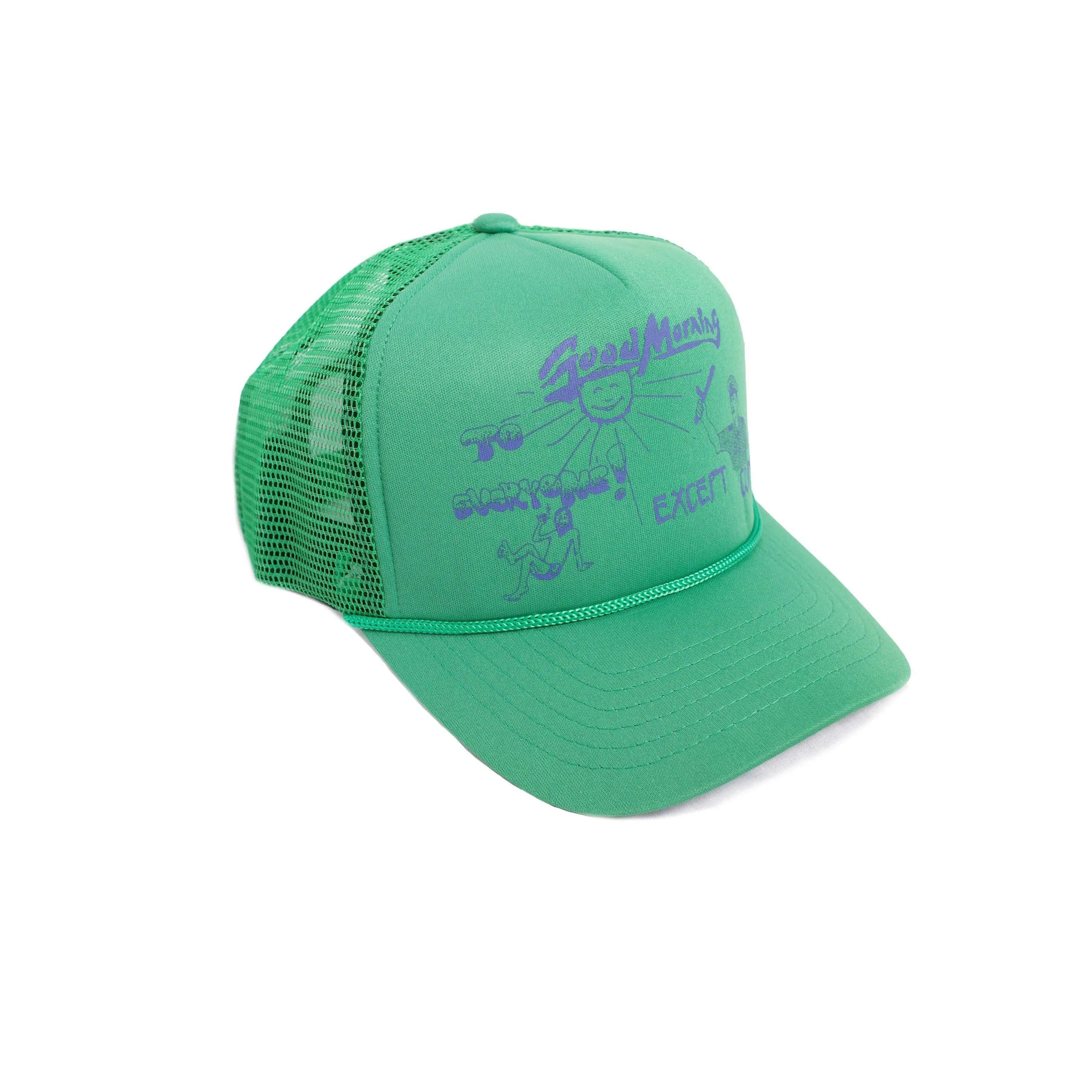 Good Morning except Cops Trucker Cap Green