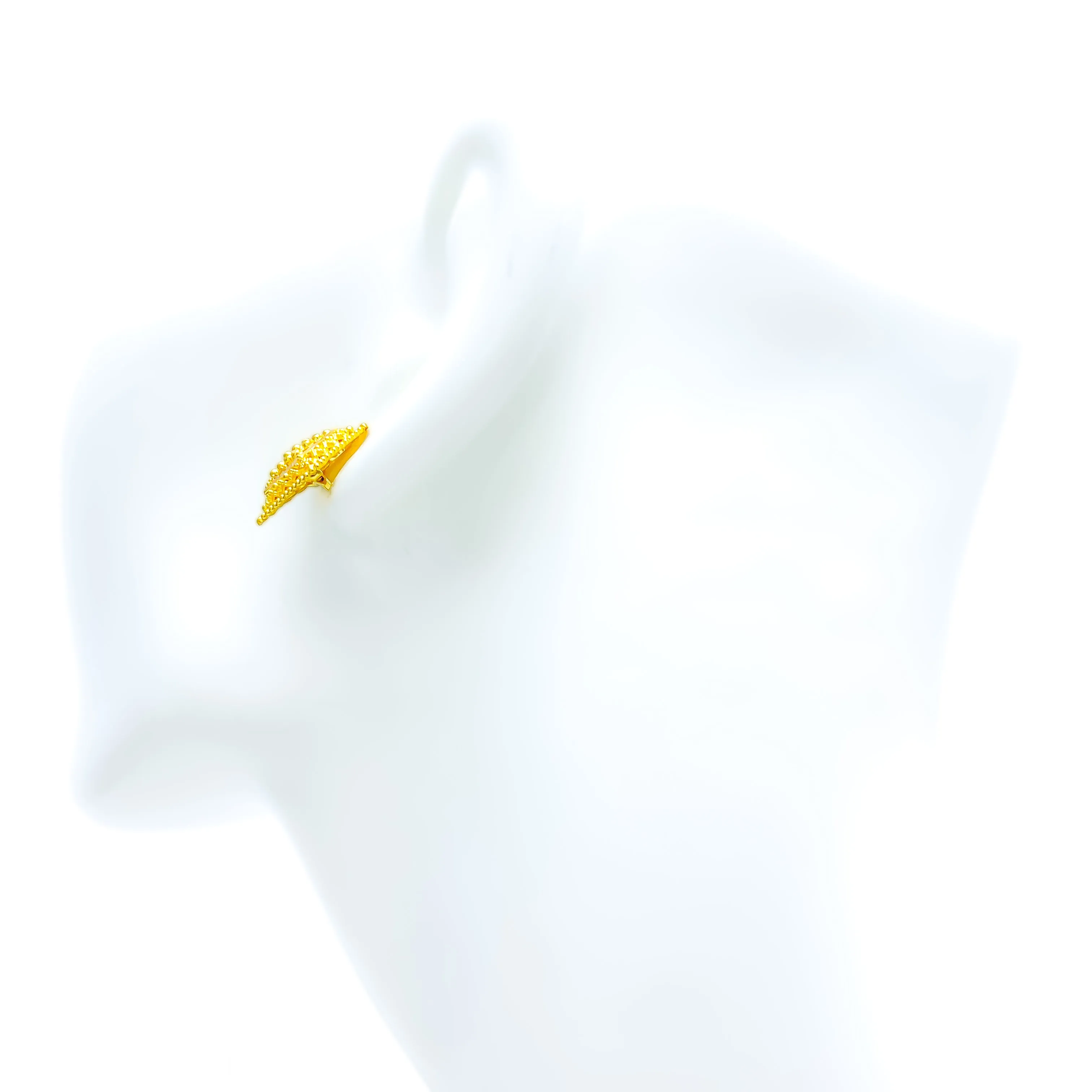 Graceful Beaded Square 22k Gold Earrings