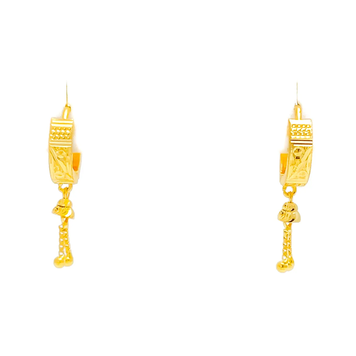 Graceful Hanging 22k Gold Earrings