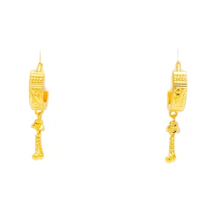 Graceful Hanging 22k Gold Earrings