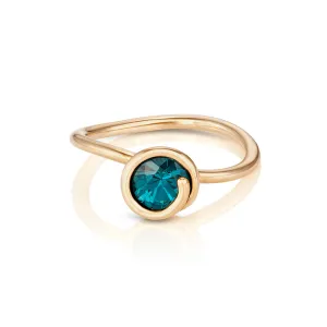 Green Topaz Scroll Ring