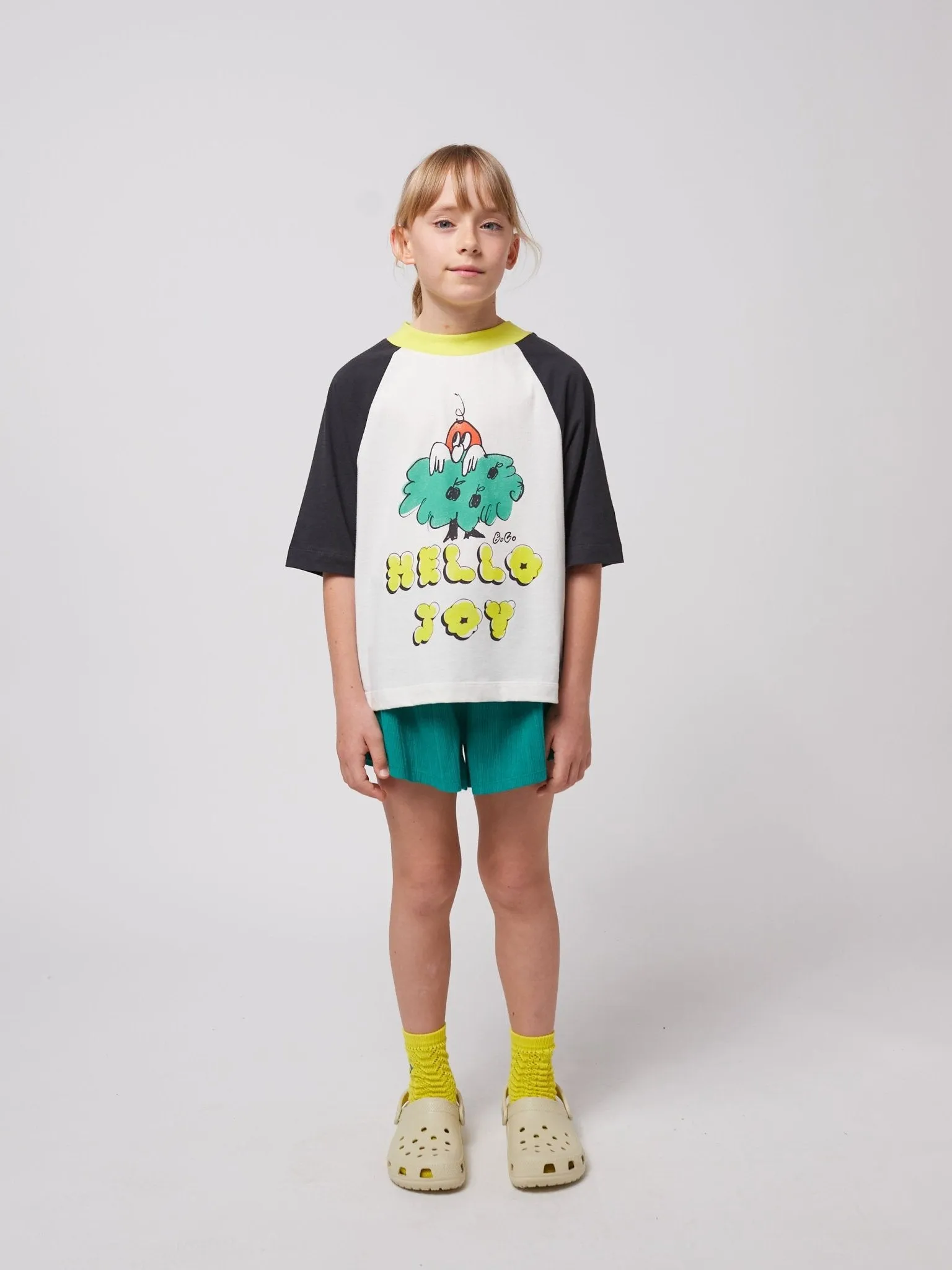 Hello Joy Raglan Sleeves Tee by Bobo Choses