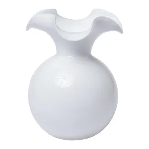 Hibiscus Medium Fluted Vase - White