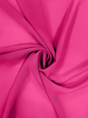 Hot Pink Chiffon Fabric By The 1/2 Yard