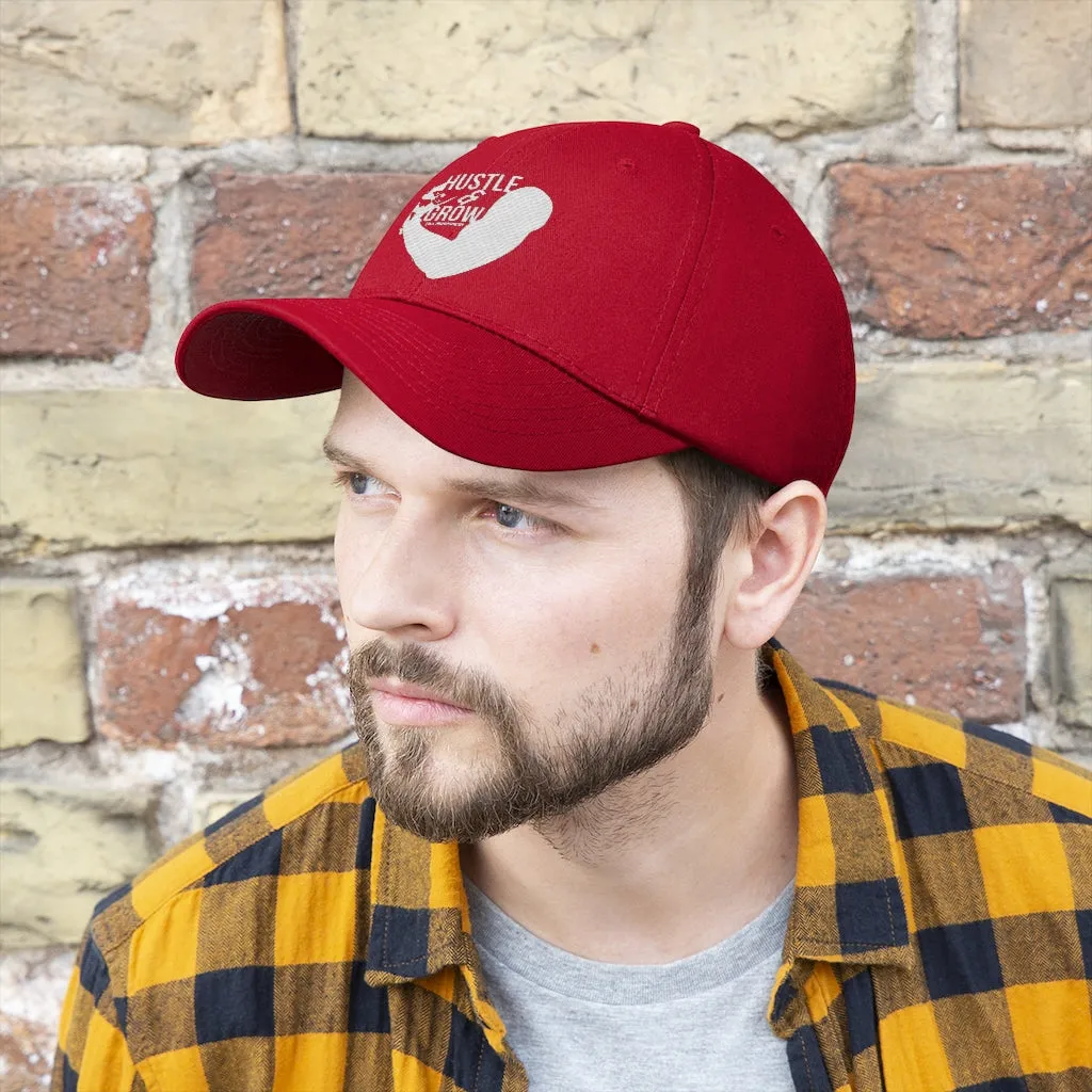 Hustle & Grow Twill Hat (Red/White)