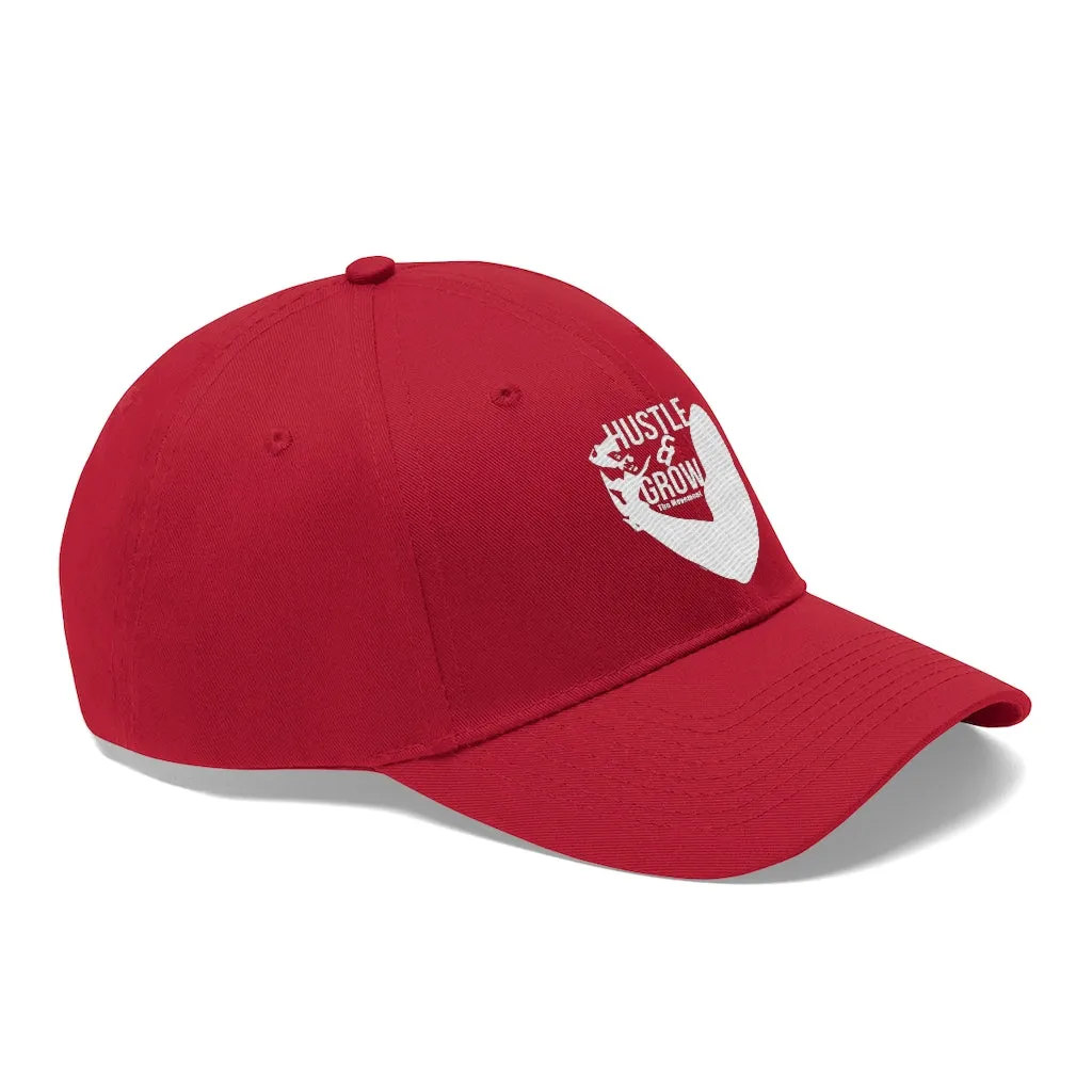 Hustle & Grow Twill Hat (Red/White)