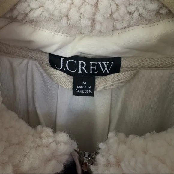 J. Crew Jacquard-print Sherpa half-zip fleece pullover Nordic Jacquard Medium