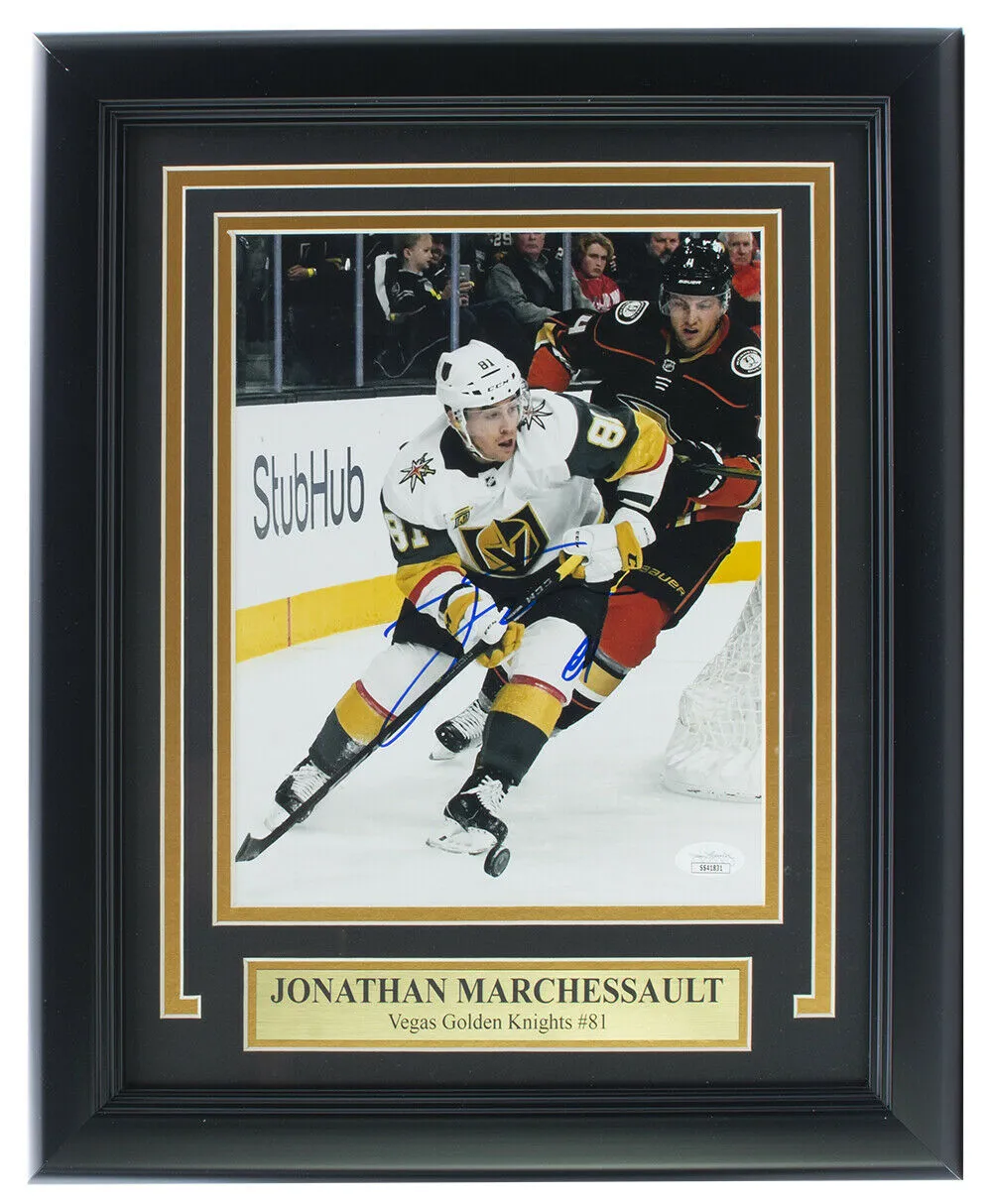 Jonathan Marchessault Signed Framed 8x10 Vegas Golden Knights Photo JSA