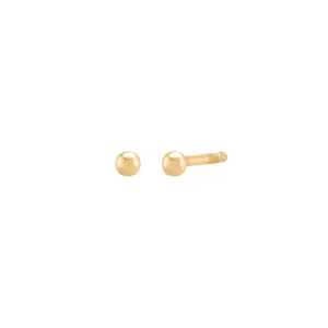 Kids Tiny Ball Stud Earring 14K