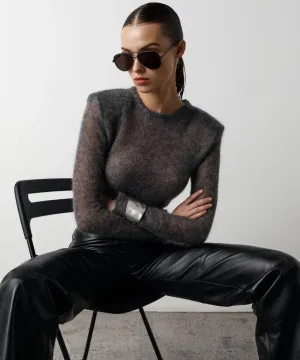 Kim See-Through Knitted Sweater