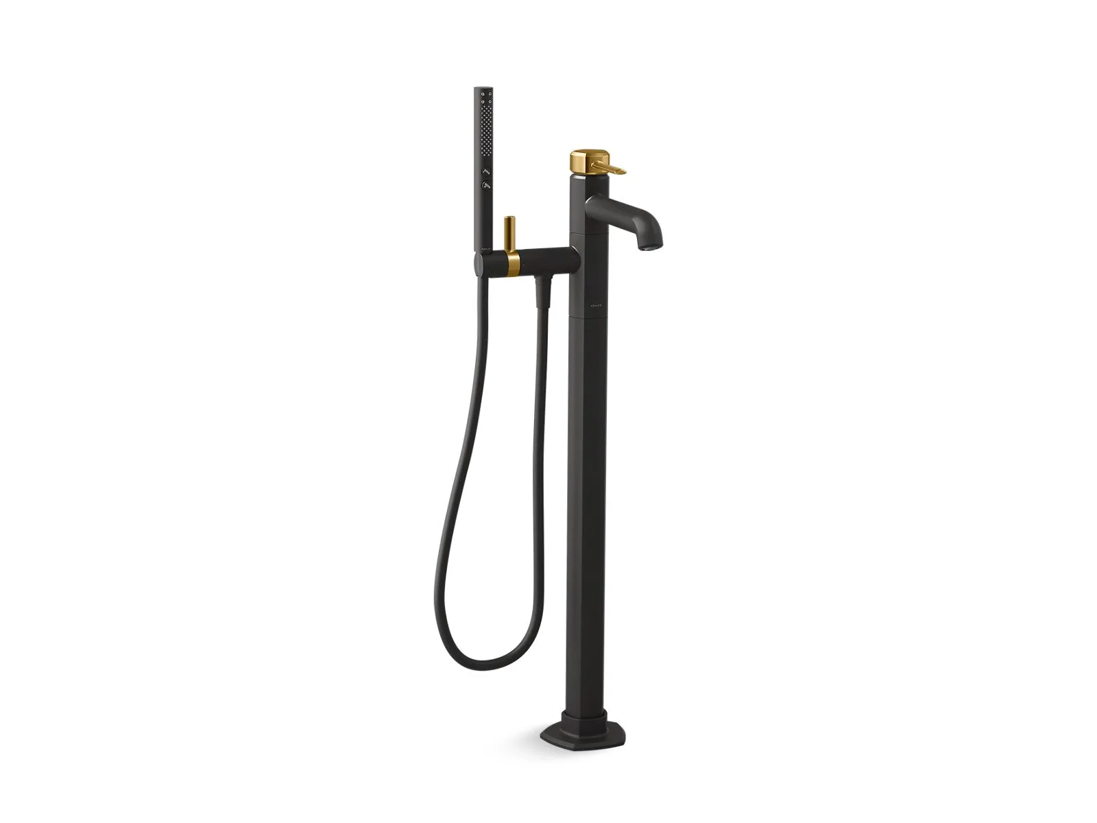 KOHLER K-T27025-4 Occasion Floor-mount bath filler trim with handshower