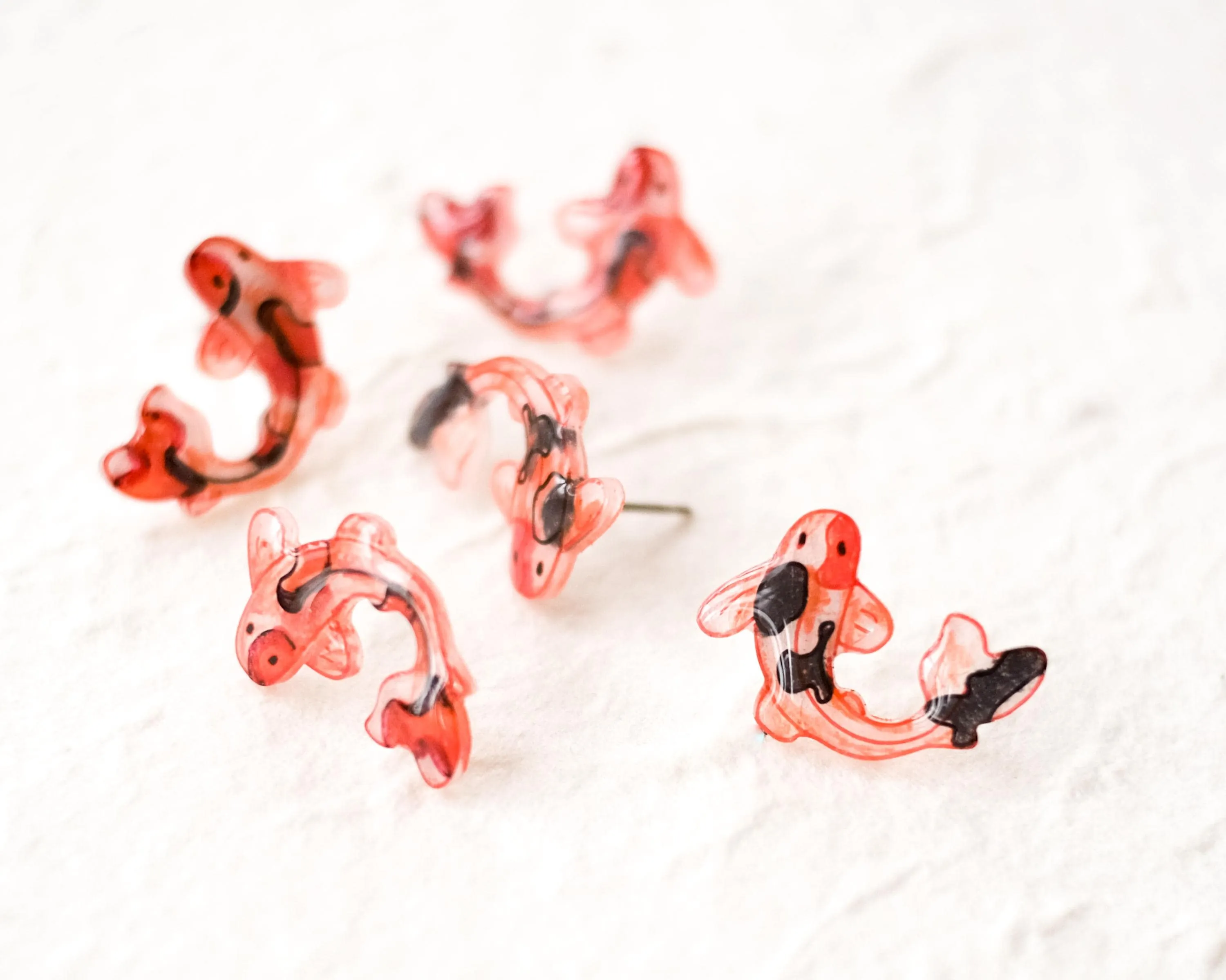 Koi Fish Stud Earrings