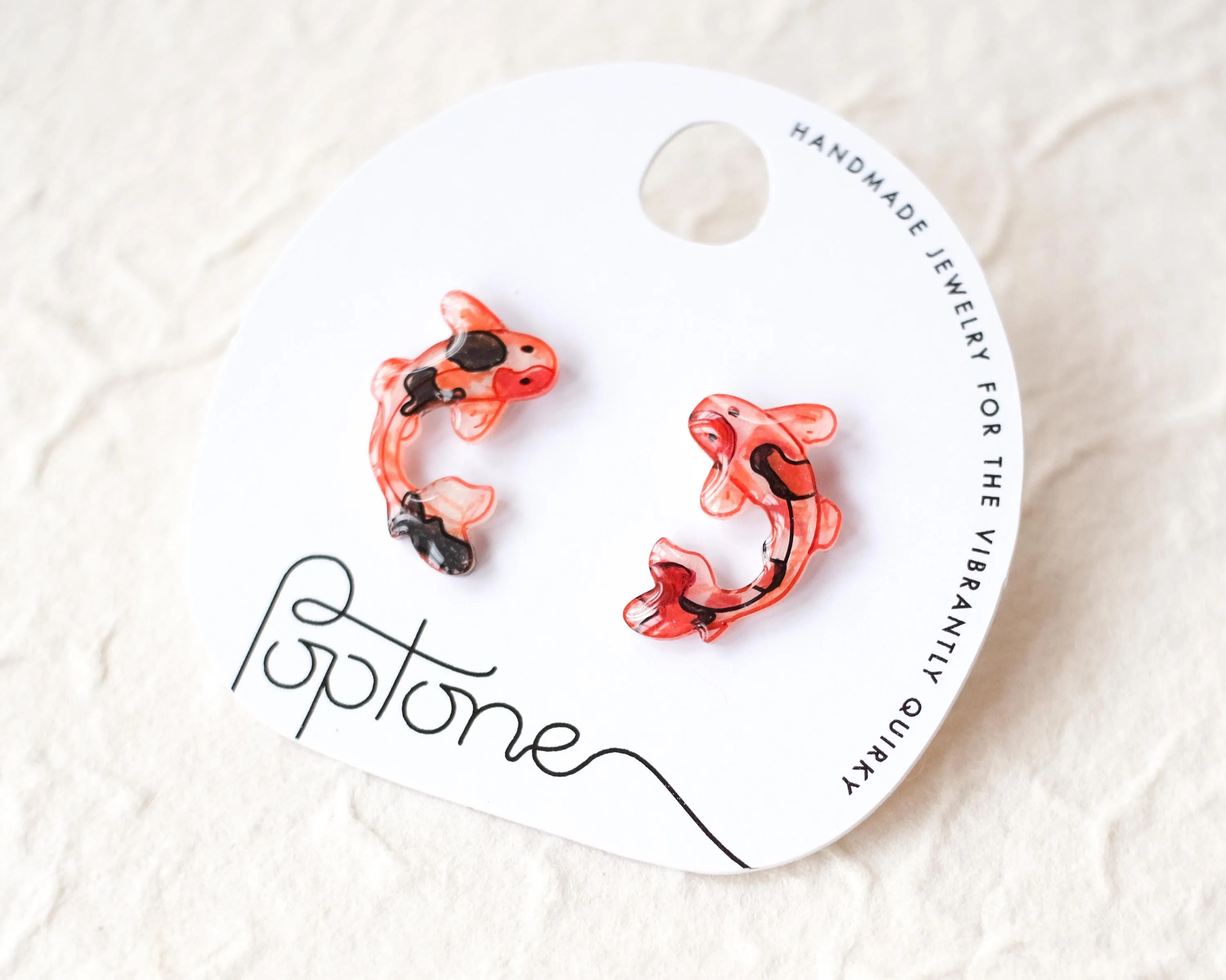 Koi Fish Stud Earrings