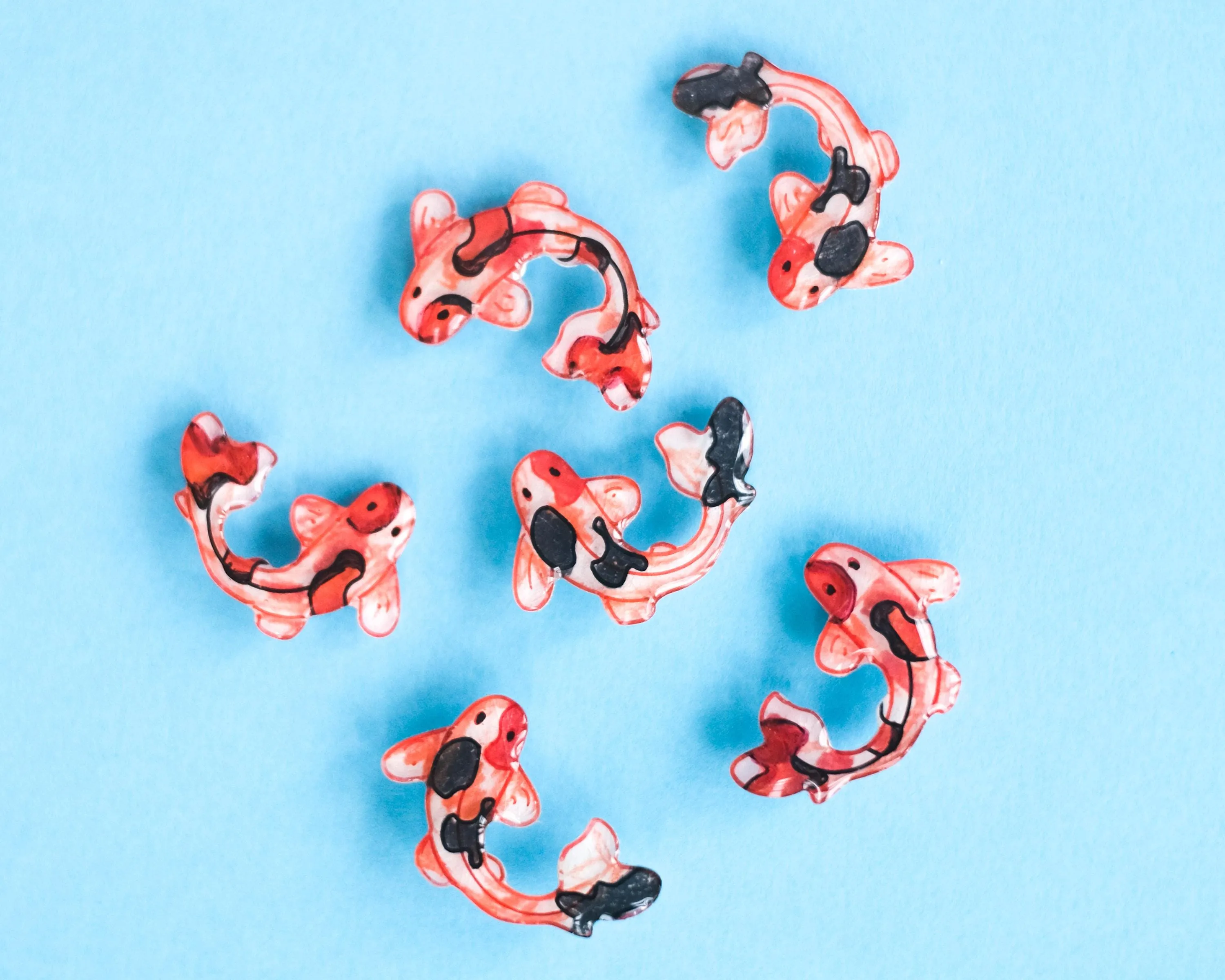 Koi Fish Stud Earrings