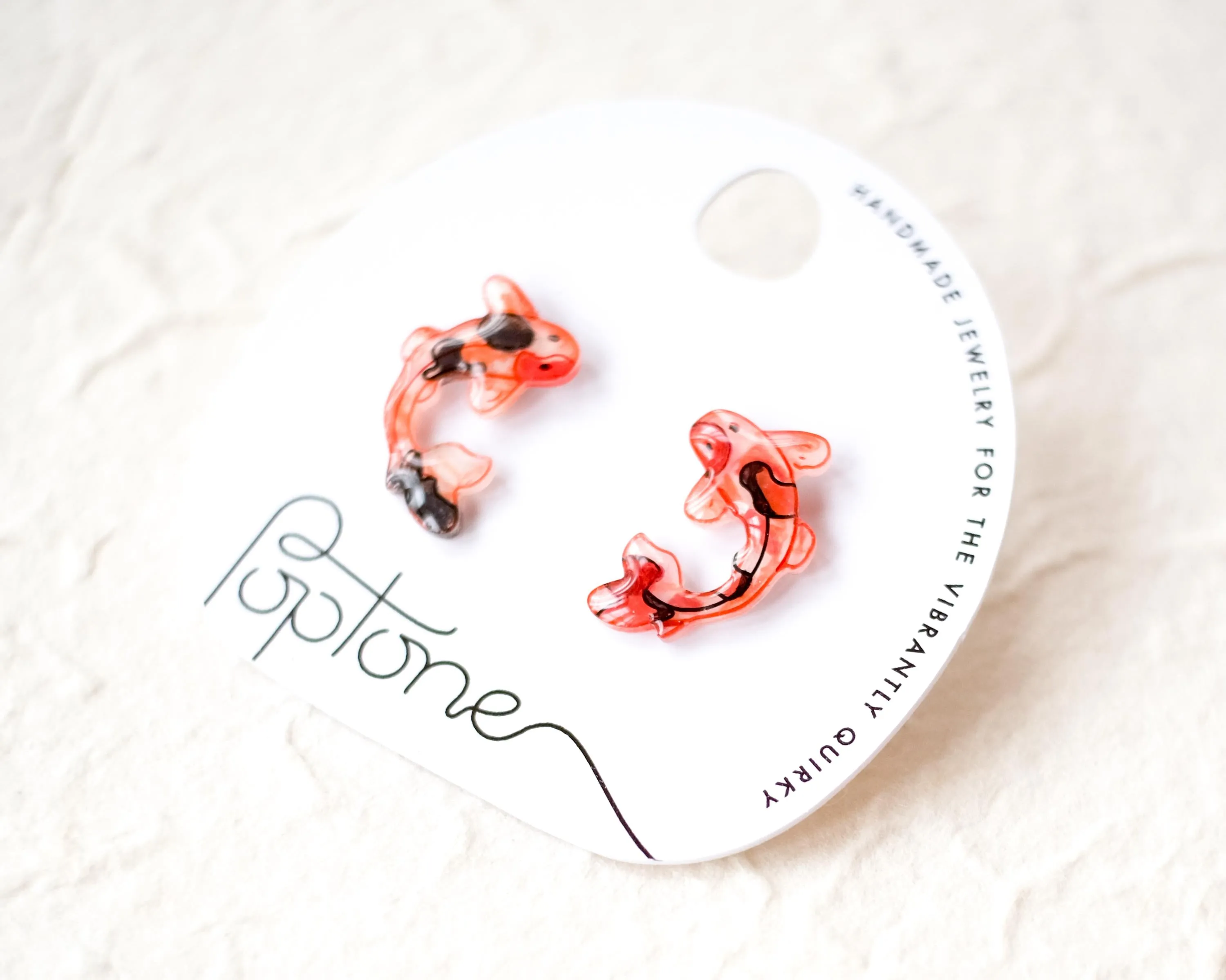 Koi Fish Stud Earrings