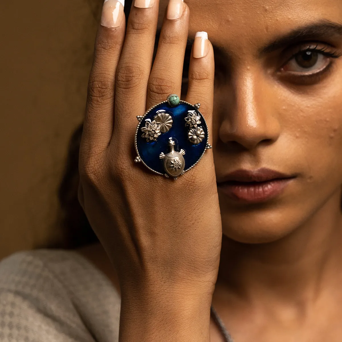 Kurma vihar Silver Finger Ring