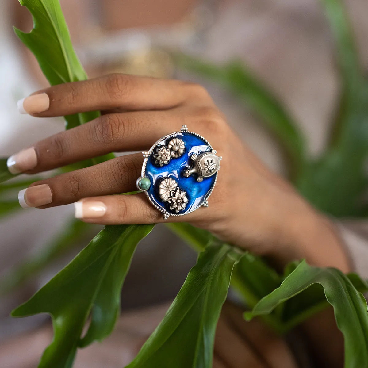 Kurma vihar Silver Finger Ring