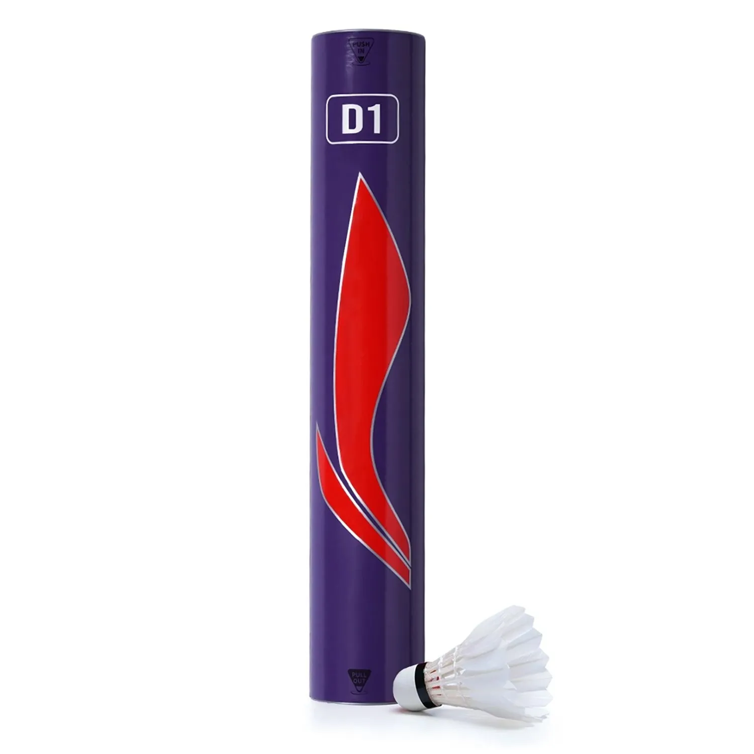 Li-Ning D1 Feather Shuttlecock – Speed 77, Pack of 3 | Durable Goose Feather Shuttle for Club & Match Play