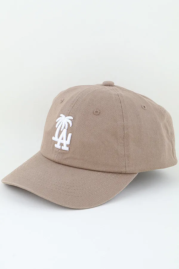 Los Angeles Palm Tree Classic Cap Khaki - Pack of 6