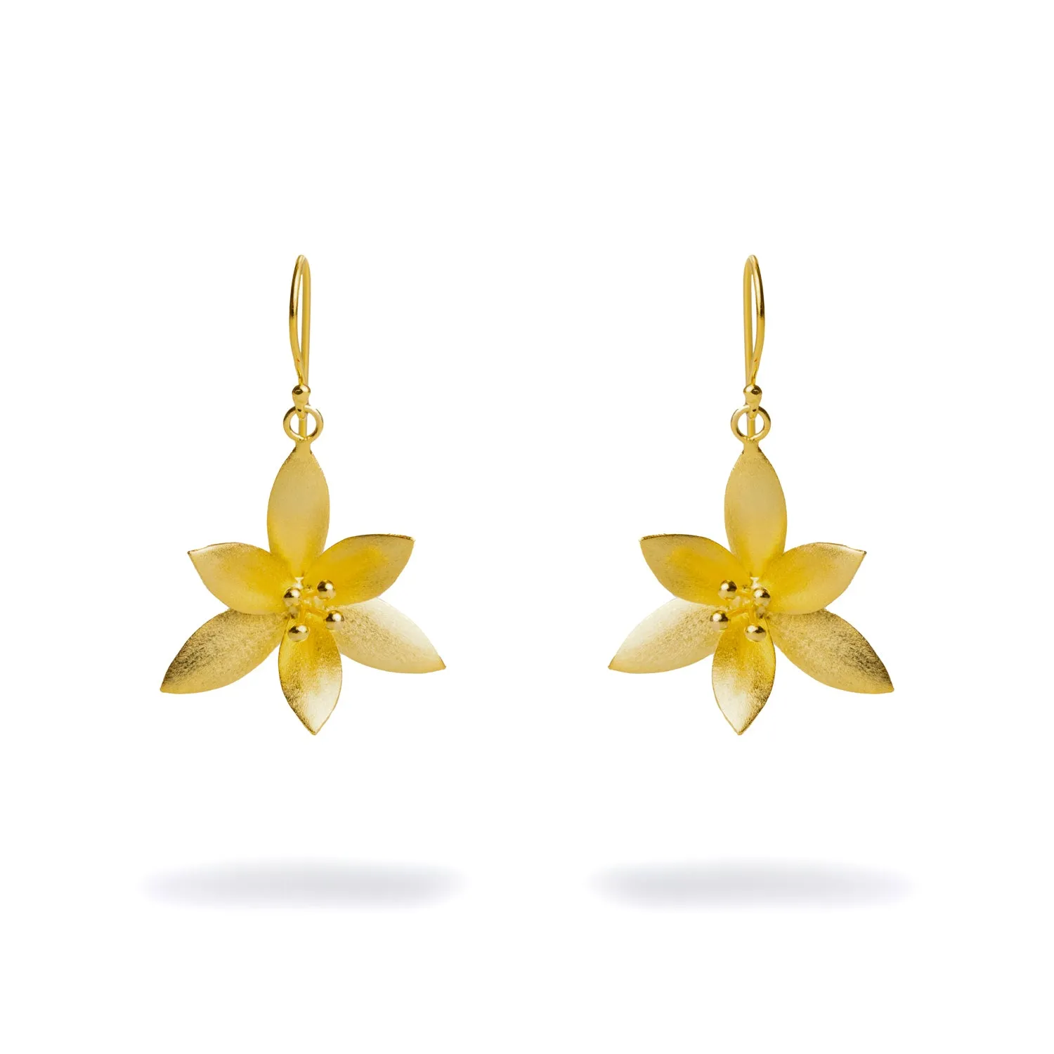 Lotus Blossom Gold Vermeil Earrings