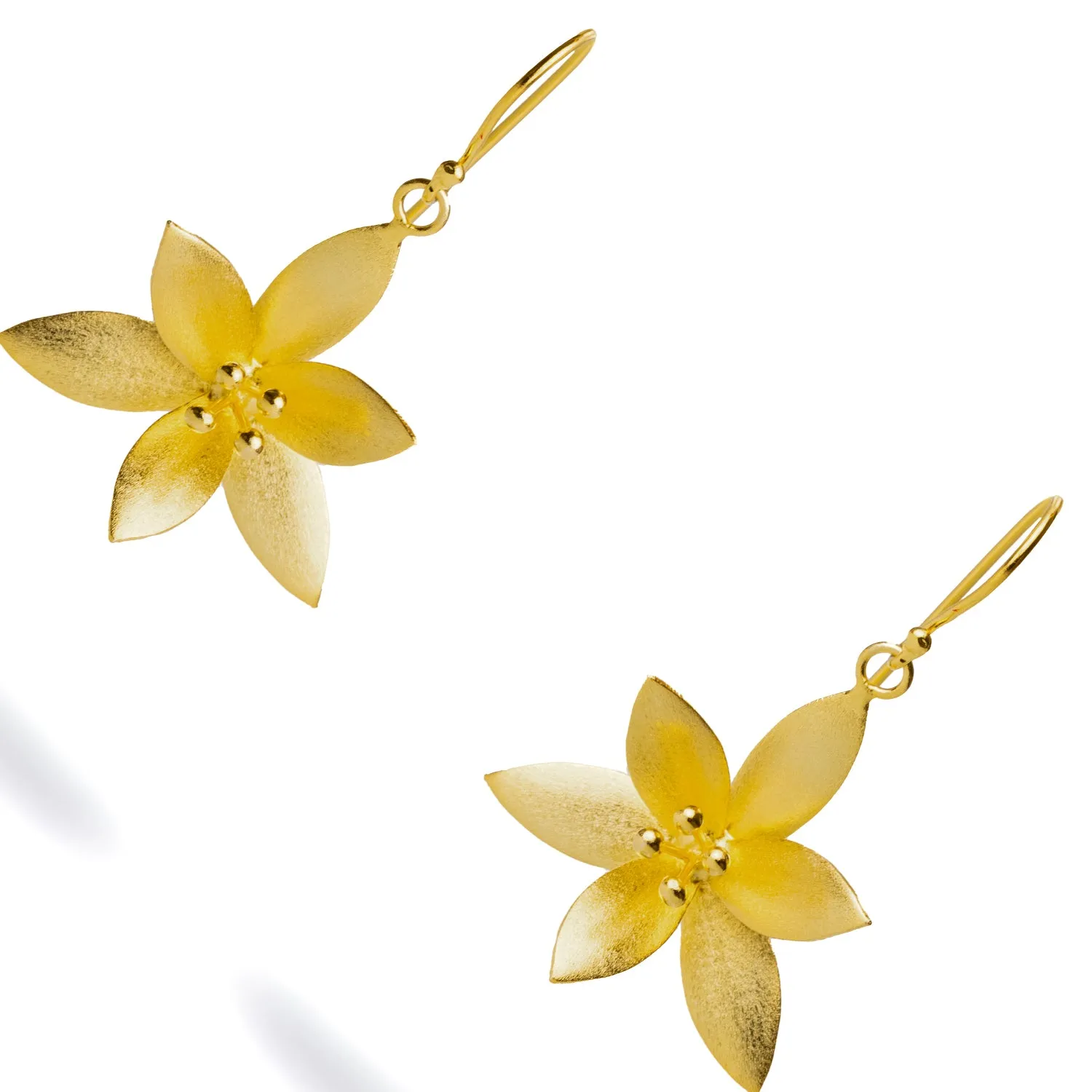 Lotus Blossom Gold Vermeil Earrings
