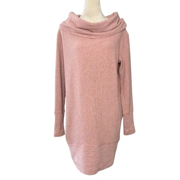 Lululemon Along the Way Cowl Neck Sweater Dress Pink