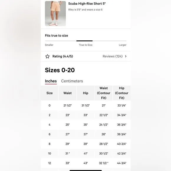 Lululemon Scuba High-Rise Short 5&quot; Peach Bellini size 2 NWT 🍑