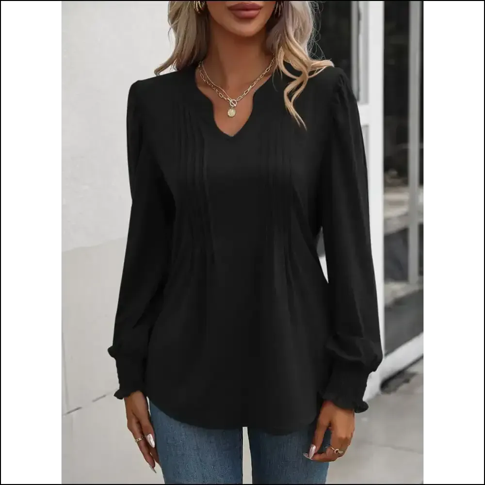 Mandy Puff Sleeve Ruched Blouse