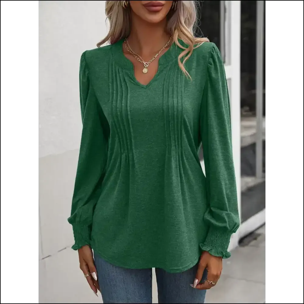 Mandy Puff Sleeve Ruched Blouse