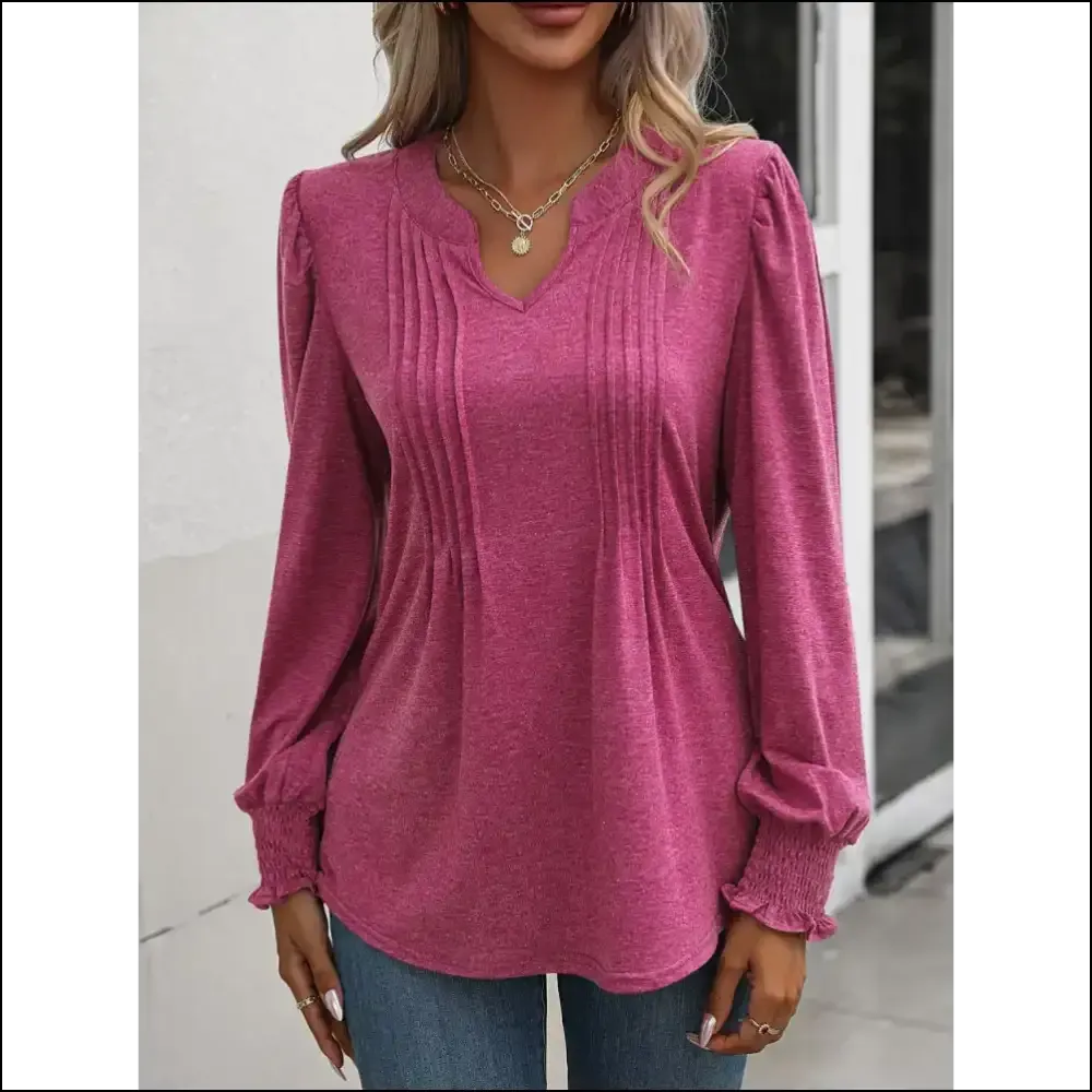 Mandy Puff Sleeve Ruched Blouse